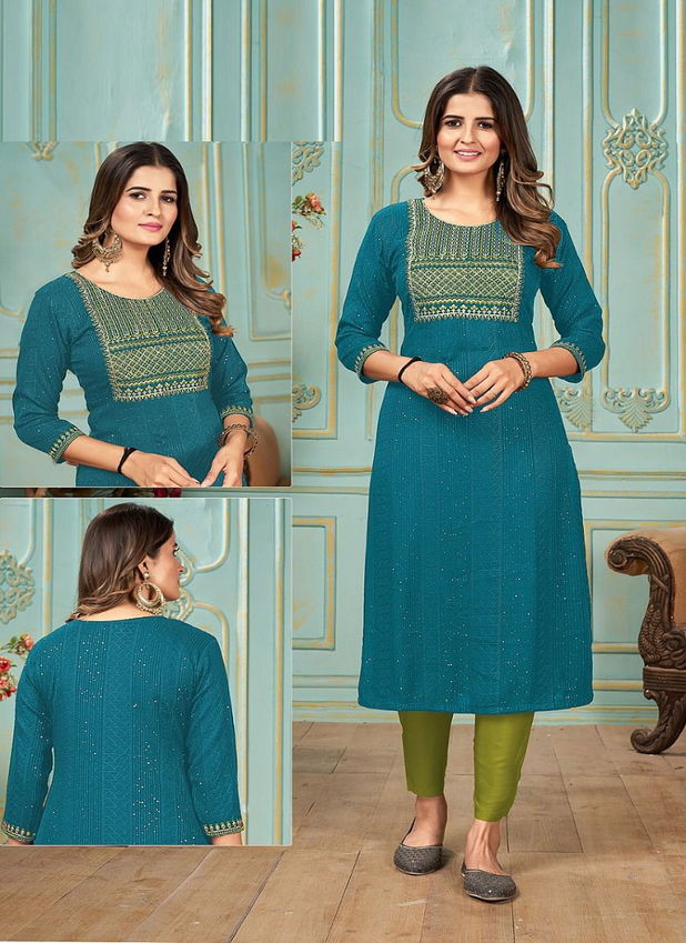 Starlink Soni Kudi Fancy Designer Ethnic Wear Rayon Latest Kurti Collection